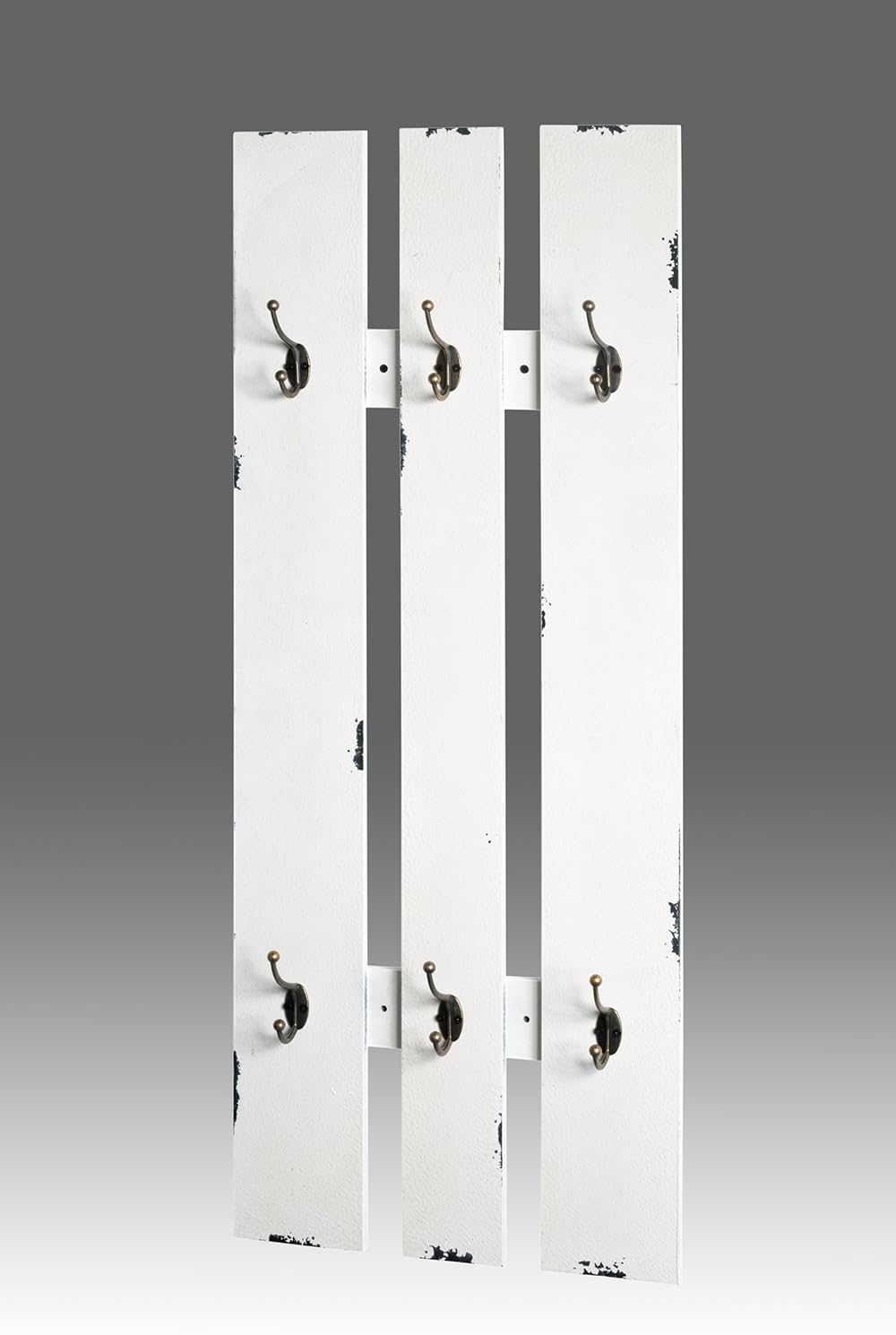 HAKU Möbel Wandgarderobe, MDF, weiss, B 40 x T 9 x H 100 cm Weiss 40 x 9 x 100 cm, Weiss 40 x 9 x 10