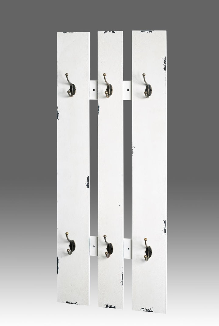 HAKU Möbel Wandgarderobe, MDF, weiss, B 40 x T 9 x H 100 cm Weiss 40 x 9 x 100 cm, Weiss 40 x 9 x 10