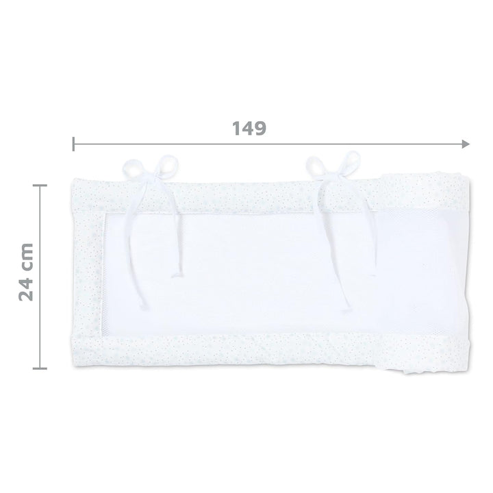 babybay Nestchen Mesh passend für Modell Original, weiss Glitzersterne diamantblau