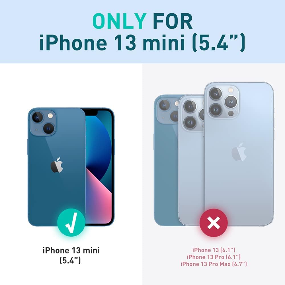 i-Blason Glitzer Hülle für iPhone 13 Mini (5.4‘’) Handyhülle 360 Grad Case Bumper Schutzhülle Cover