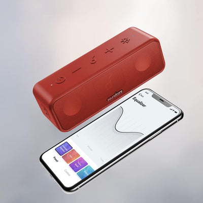 soundcore 3 Bluetooth Lautsprecher, Stereo-Sound, Audiotreiber mit Titan-Membran, PartyCast, BassUp,