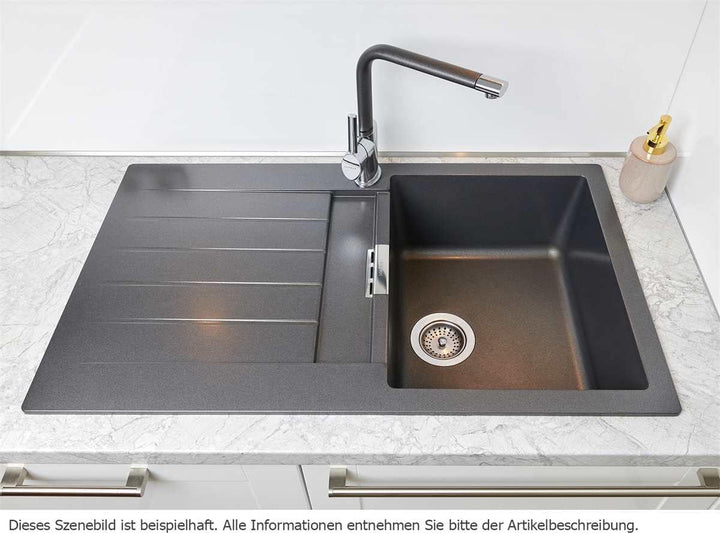 Schock 523000SIL Küchenarmatur Nimbus Silverstone – Hochdruck Armatur CRISTADUR mit Festauslauf und