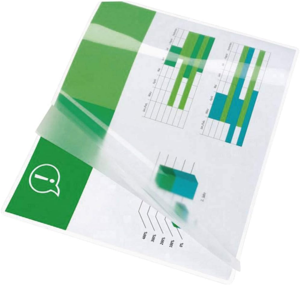 GBC Laminierfolien A3 125 mic, Robuste Laminiertaschen im 100er Pack, Glänzend, Transparent, Ideal f