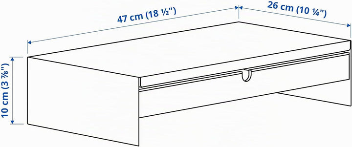 IKEA ELLOVEN Monitorständer mit Schublade, Weiss