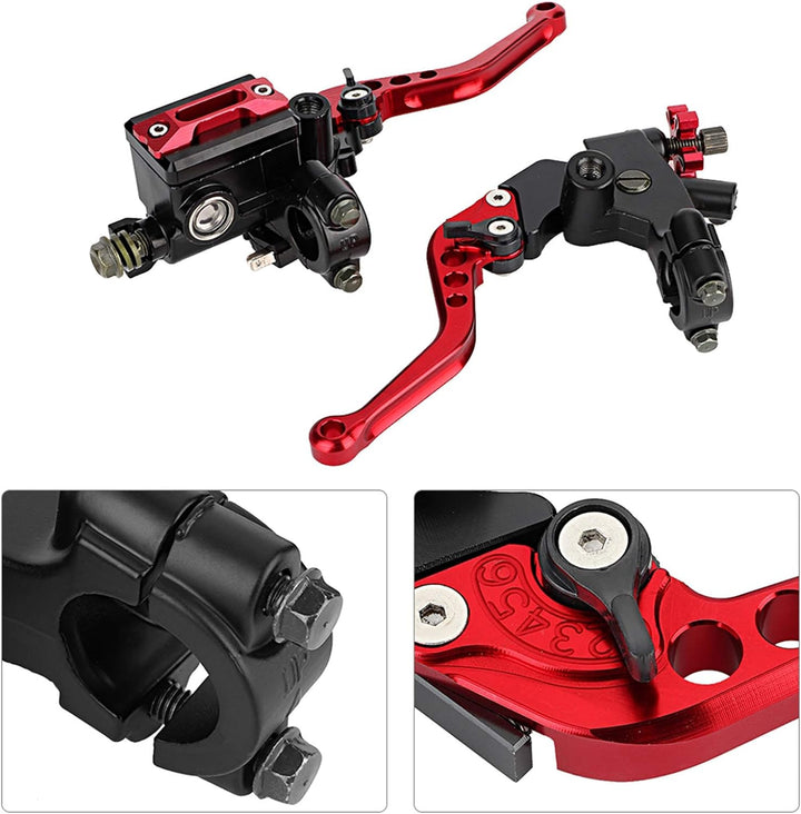 Qiilu 1 Paar Universal-Brems- und Kupplunghebel für Motorräder mit 7/8-Zoll-Lenker (22 mm), für Haup