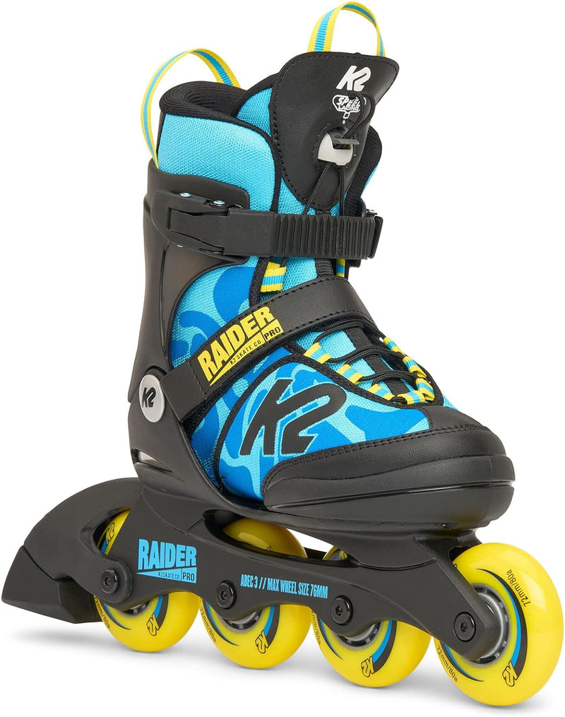 K2 Skates Jungen Inline Skates RAIDER PRO, blue - yellow, 30H0400 M (EU: 32-37 / UK: 13-4 / US: 1-5)