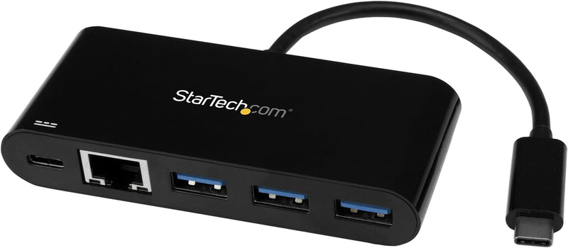 StarTech.com USB-C auf Ethernet Adapter mit 3 Port USB 3.0 Hub und Stromversorgung - USB-C GbE Adapt