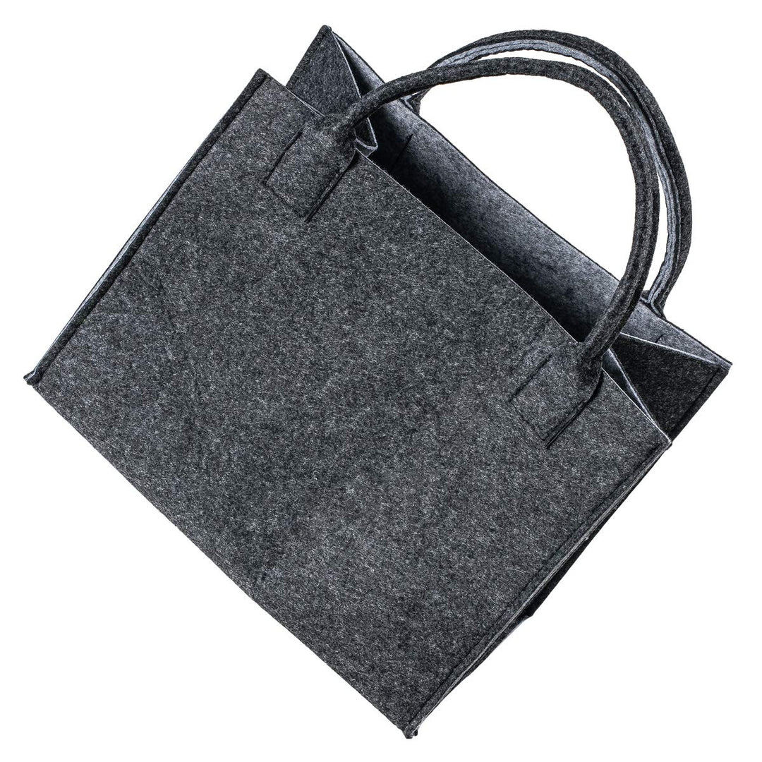 LaFiore24 Hochwertige Filztasche Einkaufstasche Festival Grau-hellgrau, Grau-hellgrau