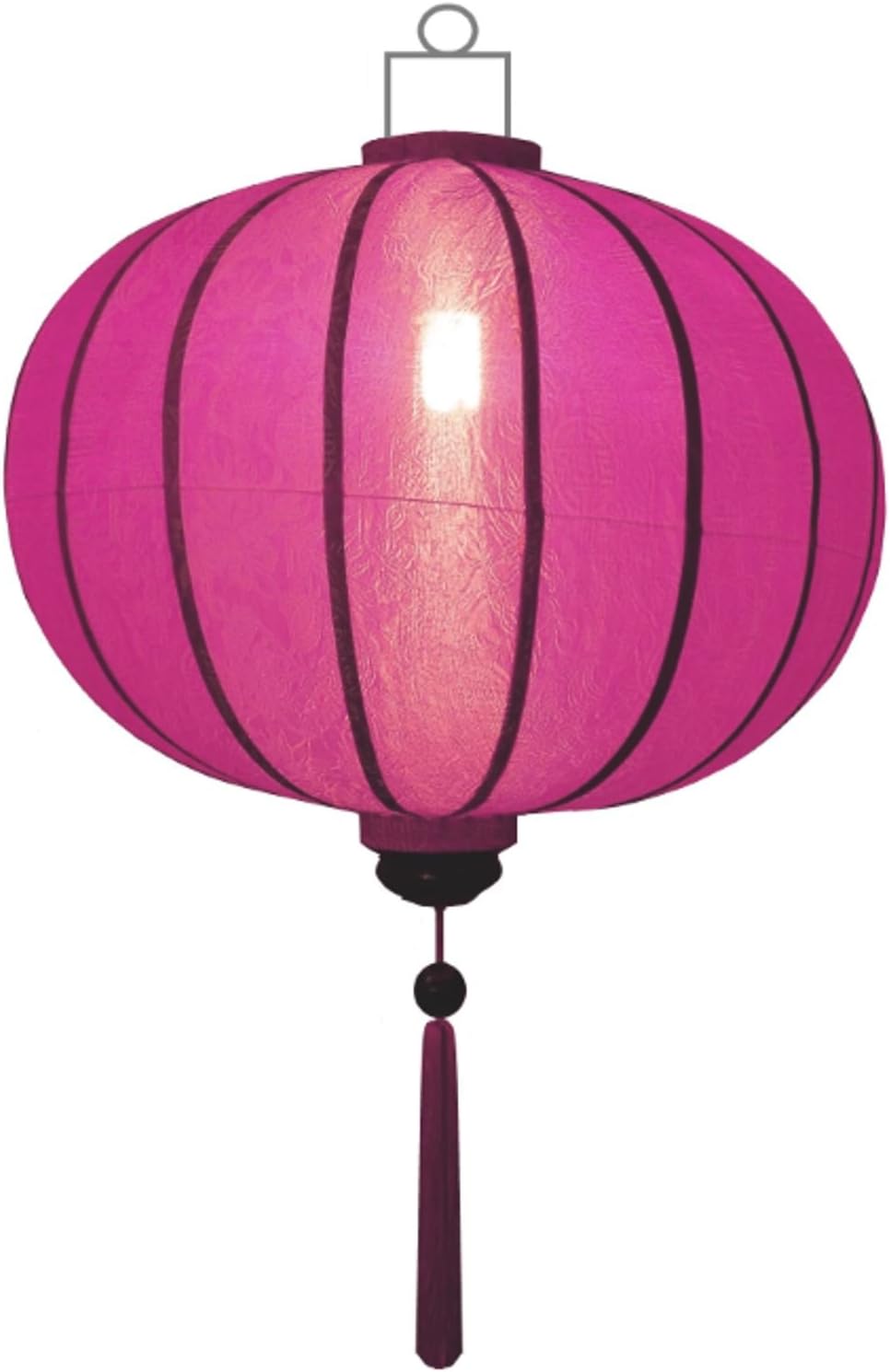 Lampionsenzo Vietnamesische Seide Lampion Rund Rosa by