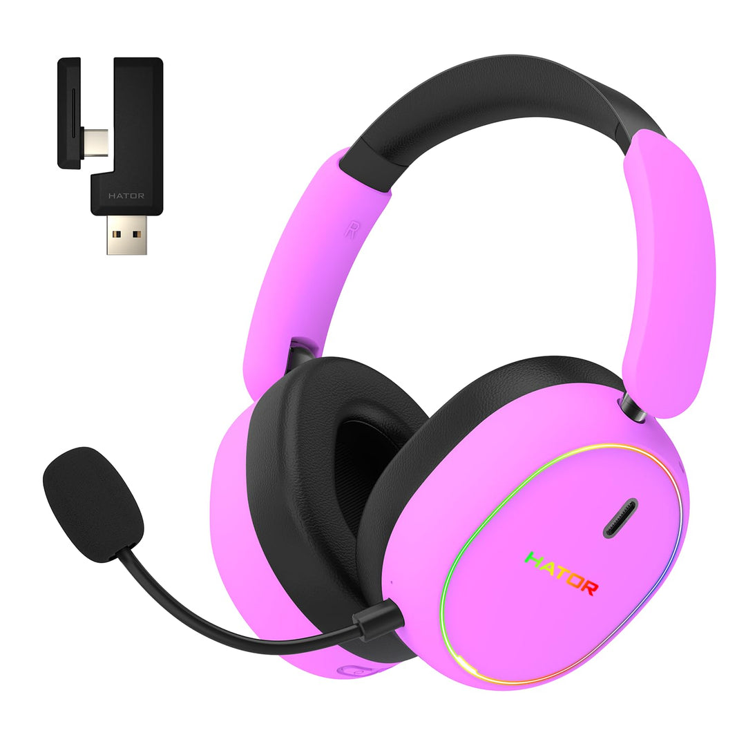 HATOR Phoenix 2 Wireless Gaming-Headset – 40mm Hi-Res Treiber, Hybrid ANC, Spatial Audio, Head Track