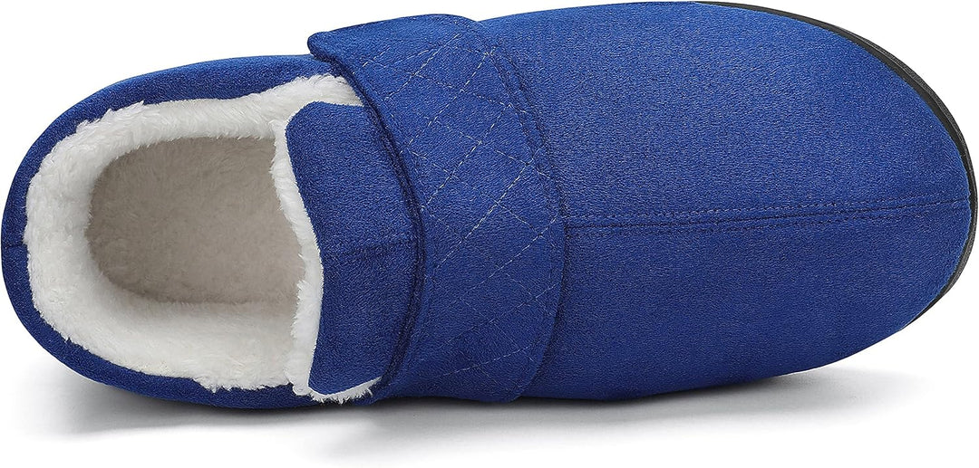 Mishansha Herren Winter Warme Hausschuhe Memory Foam Plüsch Pantoffeln,Gr.39-48 Dunkelblau 39 EU, Du