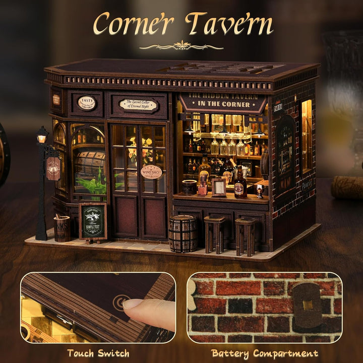 Book Nook Kit, DIY Miniatur Haus Puppenhaus Bausatz Bücherregal Deko für Jugendliche und Erwachsene（