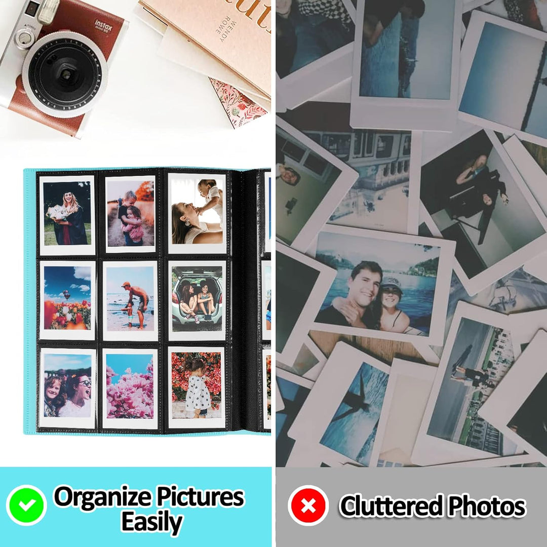 FORETOY Fotoalbum mit 432+1 Taschen für 3 Zoll Film - kompatibel mit Fujifilm Instax Mini 12 11 9 8