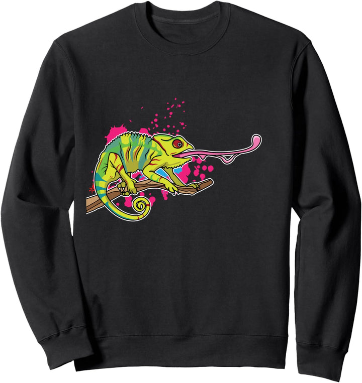 Niedliches Chamäleon Motiv I Buntes Chamäleon Sweatshirt