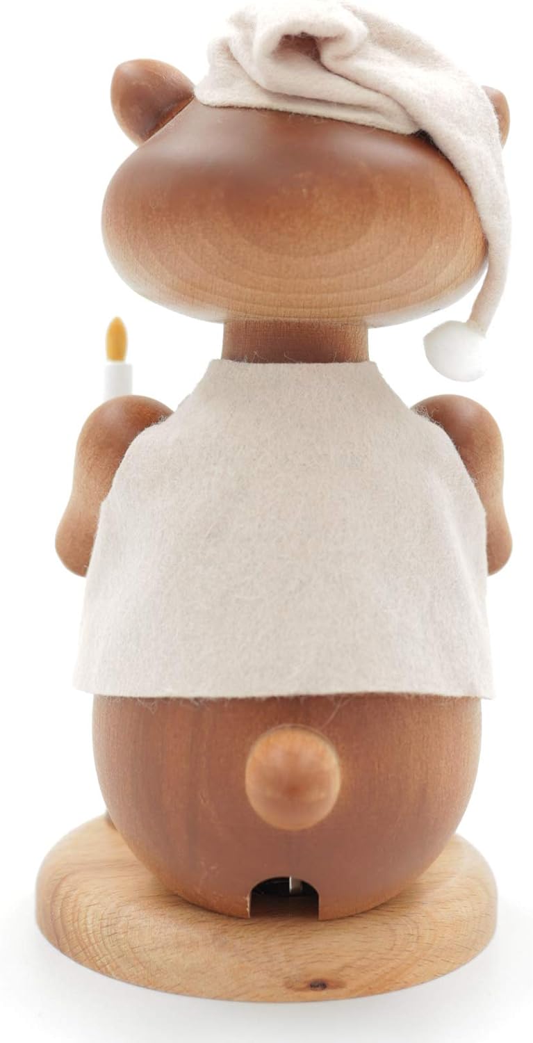 Kuhnert - Erzgebirgische Holzkunst Räuchermann Räucherfigur Hamster 19cm - Nachtwandler, Nachtwandle