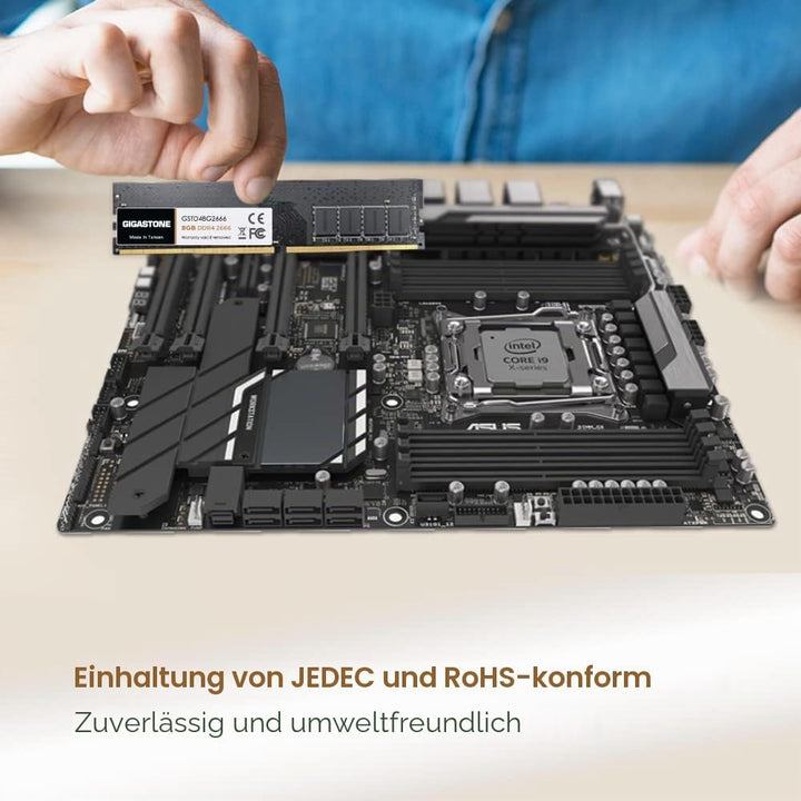 [DDR4 RAM] Gigastone Desktop RAM 16GB (2x8GB) DDR4 Ram 16GB DDR4-2666MHz PC4-21300 CL19 1.2V UDIMM 2