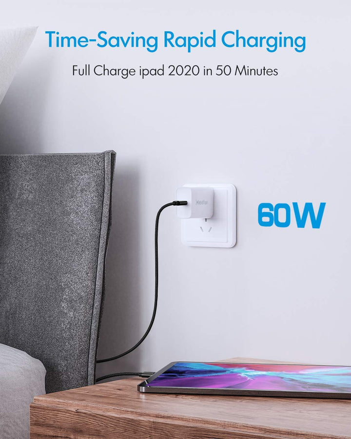 CLEEFUN USB C auf USB C Kabel 10M 60W(20V/3A), USB 2.0 auf USB C Ladekabel, Schnelladekabel für Sams