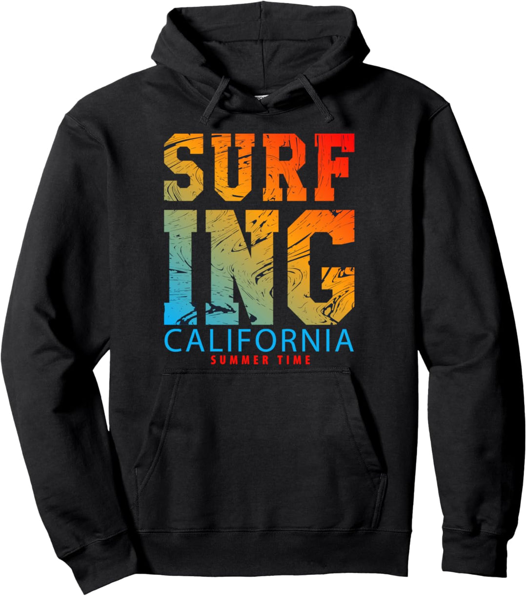Surfing California Summer Time Tee shirt, Surfing Adventure Pullover Hoodie
