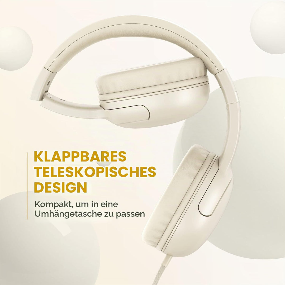 LORELEI E5 Kabelgebundene Kinder-Kopfhörer mit Faltbarer &amp; 3,5mm Klinkenbuchse Verwicklungsfreie Nyl