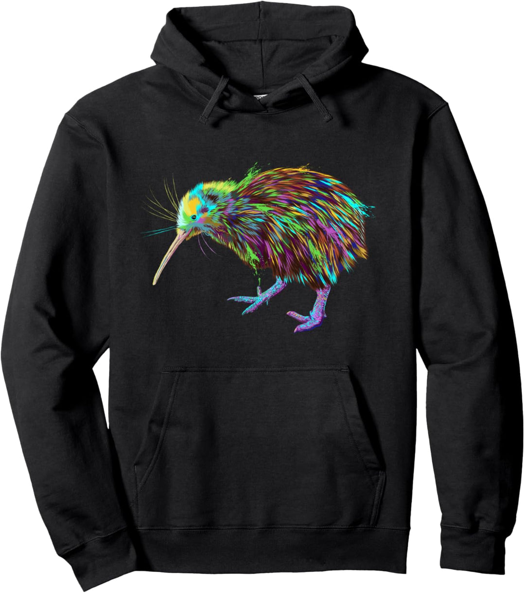 Bunter Neuseeland Kiwi Vogel Pullover Hoodie