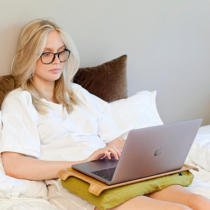 Bosign. Knietablett Laptray mit Sitzsack-Kissen für Laptop, Frühstück. Abnehmbarer und waschbarer Ki