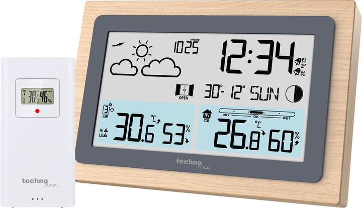 WS6785 Funk-Wetterstation, Innentemperatur, Aussentemperatur, Wettervorhersage, Lüftungsempfehlung,