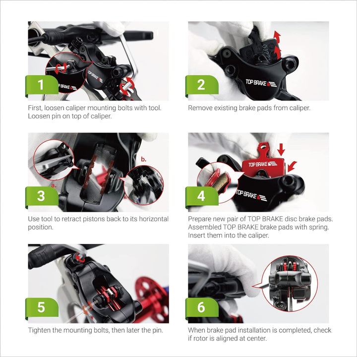 Top Brake Scheibenbremsbeläge Fahrrad für AVID SRAM Code R/RE/RSC, Guide RE