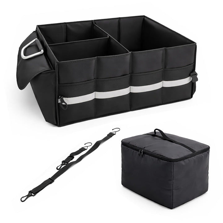Relaxdays Kofferraum Organizer mit Deckel, entnehmbare Kühltasche, faltbar, HxBxT: 30 x 60 x 40 cm,