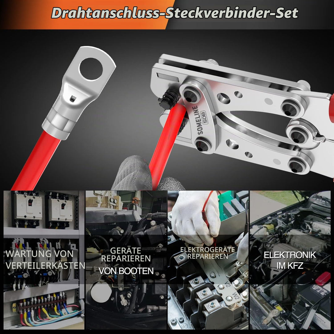 SOMELINE Rohrkabelschuh-Kits der T-Serie - Ringkabelschuhe - Kabelschuhe - Batteriekabelschuh - Quet
