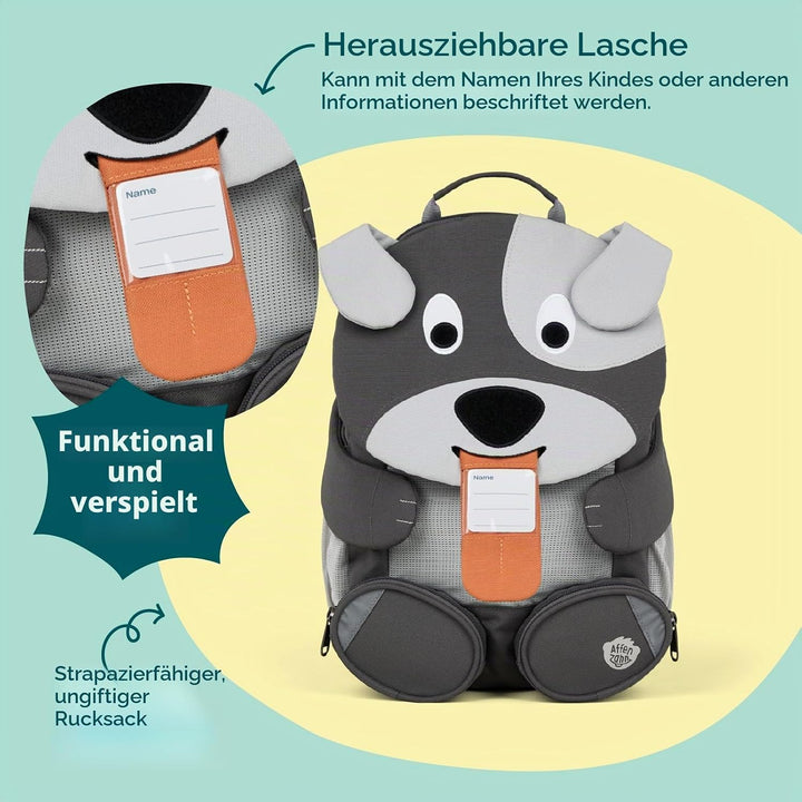 Affenzahn Kinderrucksack Grosser Freund | Kindergartenrucksack für Kinder von 3 bis 5 Jahren mit fun