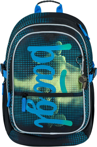 Baagl Schulrucksack Set Jungen 3 Teilig, Schultasche ab 3. Klasse, Grundschule Ranzen mit Brustgurt,