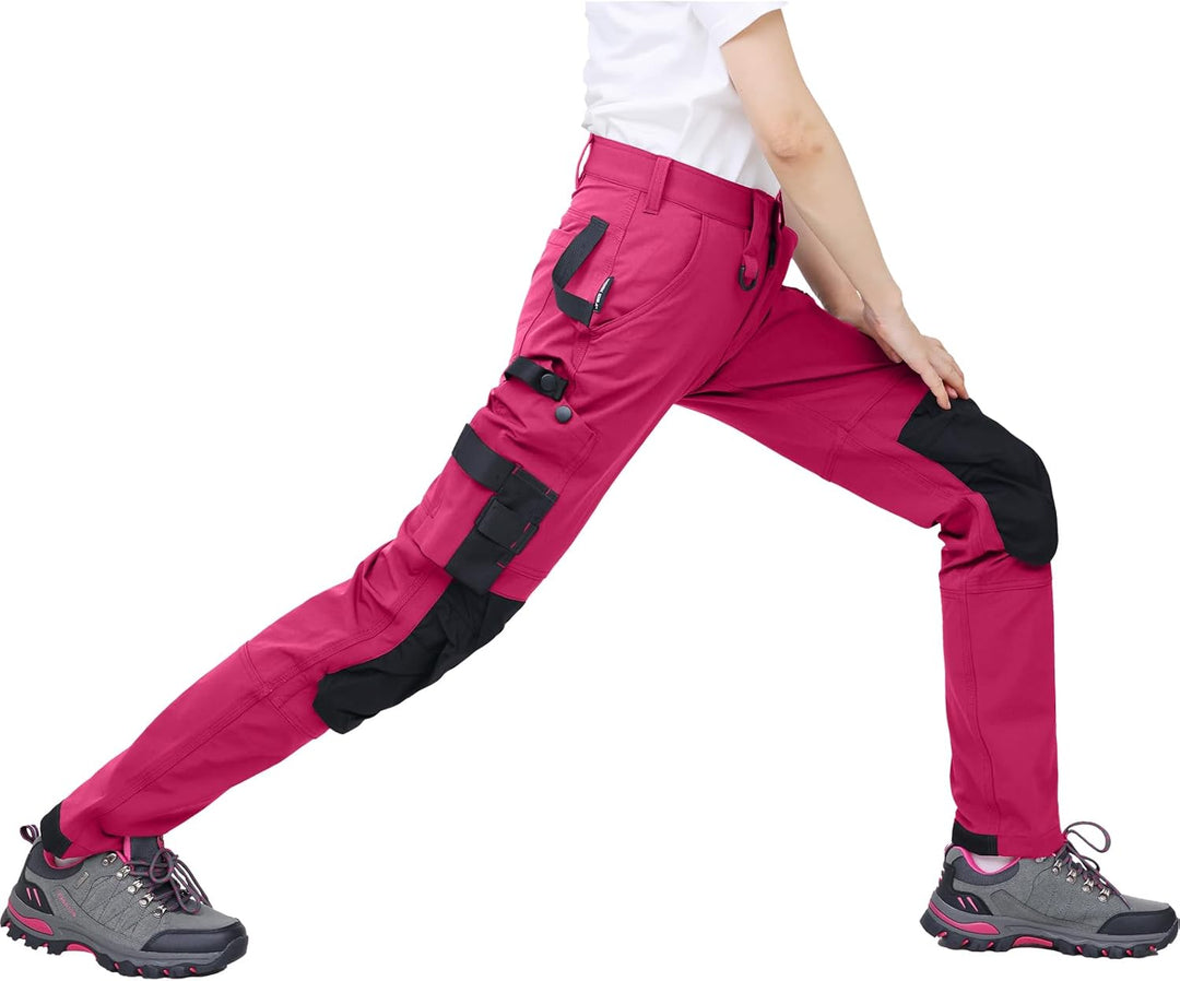 WORK IDEA Damen Slim-Fit Stretch Arbeitshose: Kritische Stoffbereiche aus Cordura – strapazierfähige