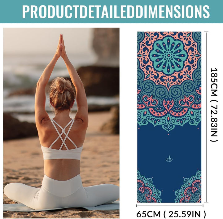 Morbuy Mikrofaser Hot Yoga Handtuch, Yoga Mat 185x65cm rutschfest Fitnesstuch Weich Atmungsaktiv Ant