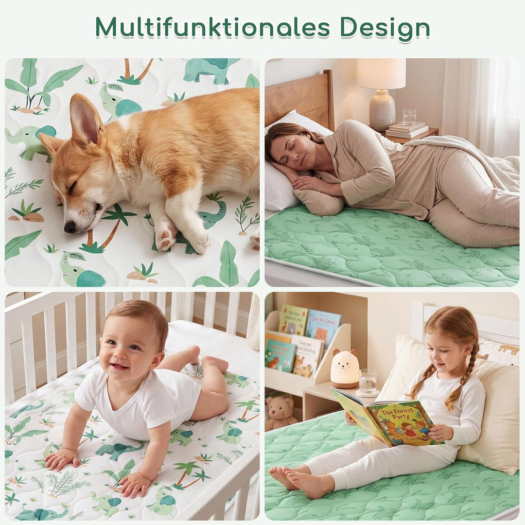 2er-Pack Bettunterlage Wasserdicht Kinder, Waschbar PIPI Unterlage Bett Kinder, Betteinlage Inkontin