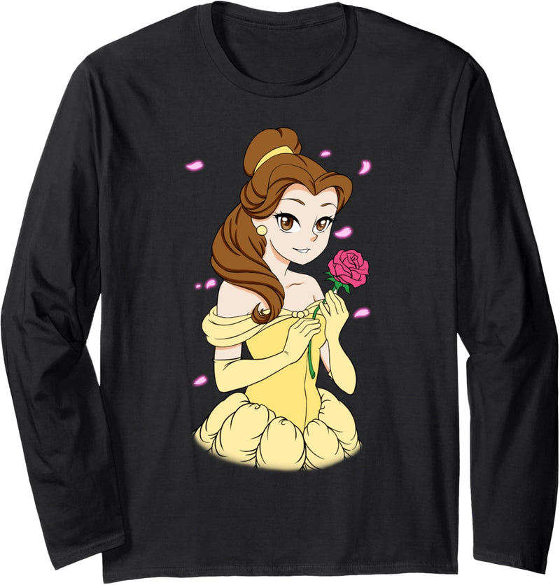 Disney Beauty And The Beast Belle Anime Art Poster Langarmshirt