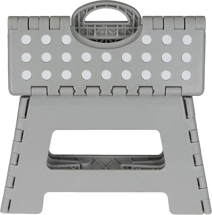 Deco4Me Tritthocker klappbar 22 cm hoch, belastbar bis 150 kg, 1 Stufe, rutschfest - Faltbarer Klapp
