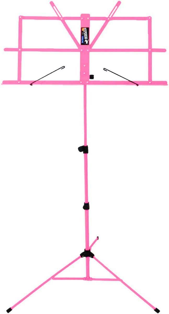 keepdrum MUS2 PK Notenstaender Notenpult Pink Rosa einfacher Aufbau kindgerecht + keepdrum Tragetasc