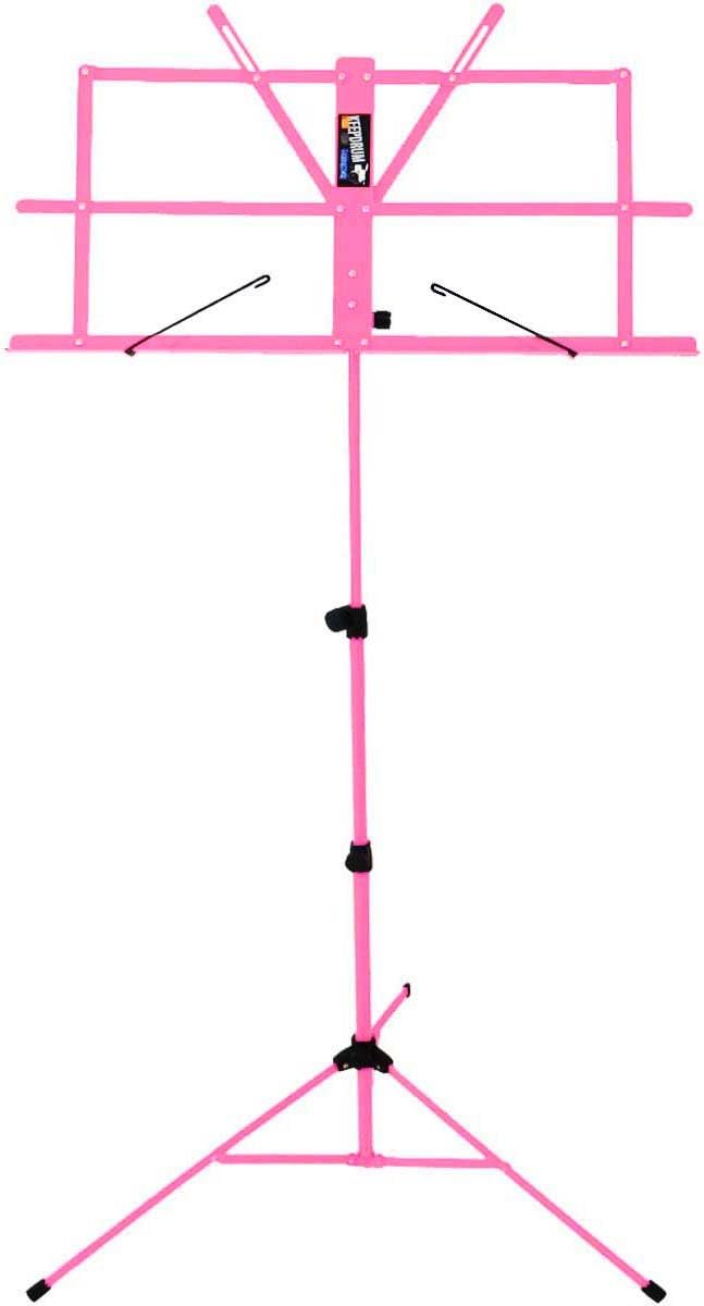 keepdrum MUS2 PK Notenpult Notenstaender Rosa Pink kindgerecht + keepdrum Tragetasche