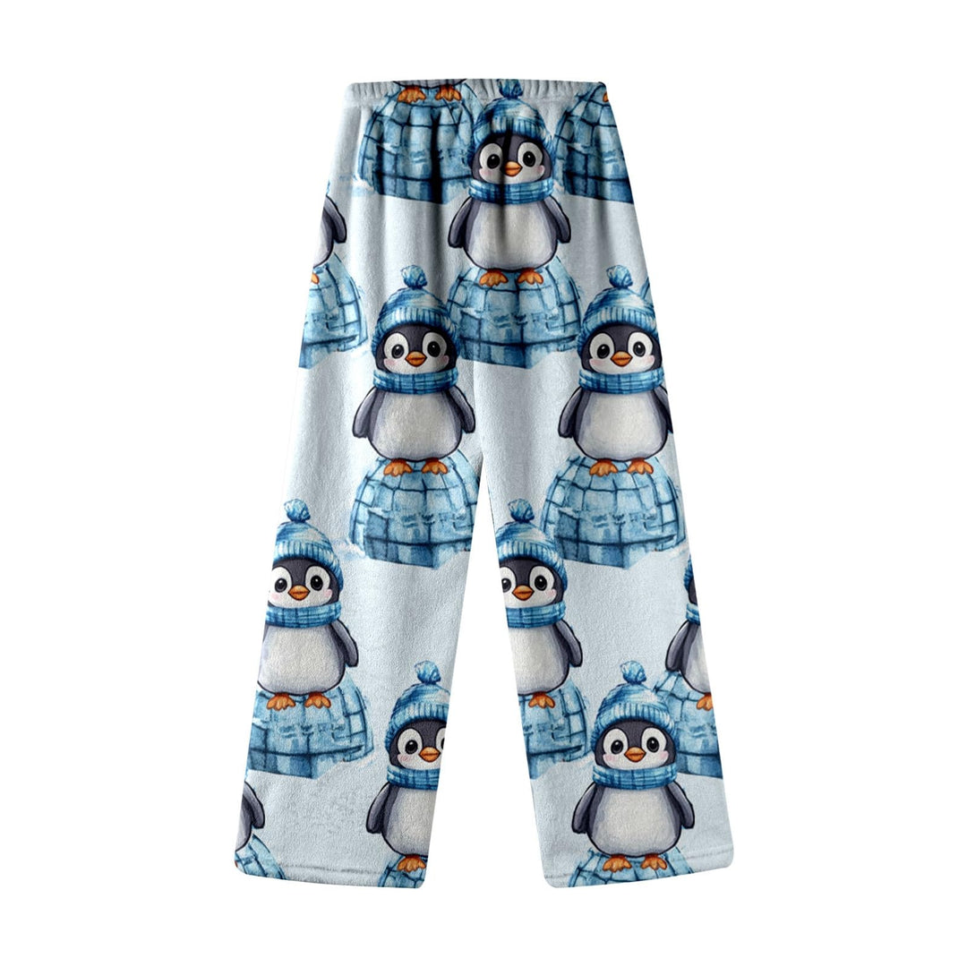 Generisch 2025 Flanell-Schlafhose für Männer Frauen mit Cartoon-Print doppelte Fleece-Hose Compatibl