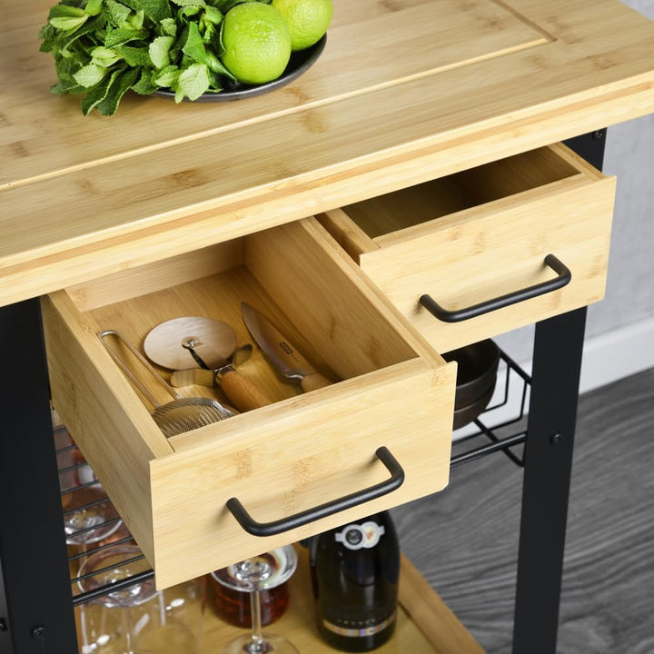 Kesper | Küchenwagen, Material: FSC-zertifizierte Faserplatte, Masse: B: 71 x H: 88 x T: 60cm, Farbe