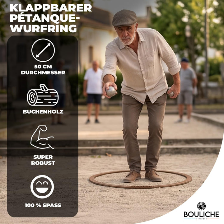 Bouliche® Klappbarer Boule-Wurfring 50 cm