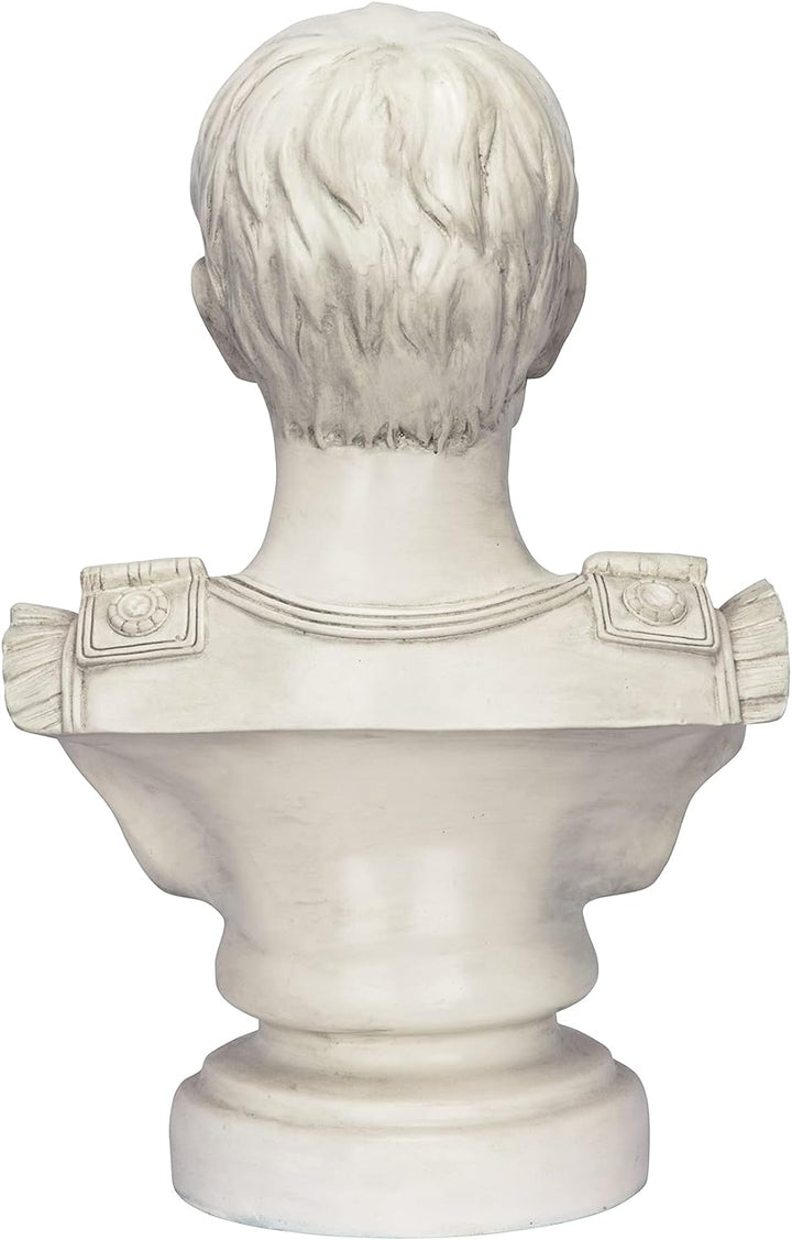 Design Toscano Augustus Caesar Primaporta Büstenstatue, Polyresin, antikes steingrau, 46 cm Einzelbe