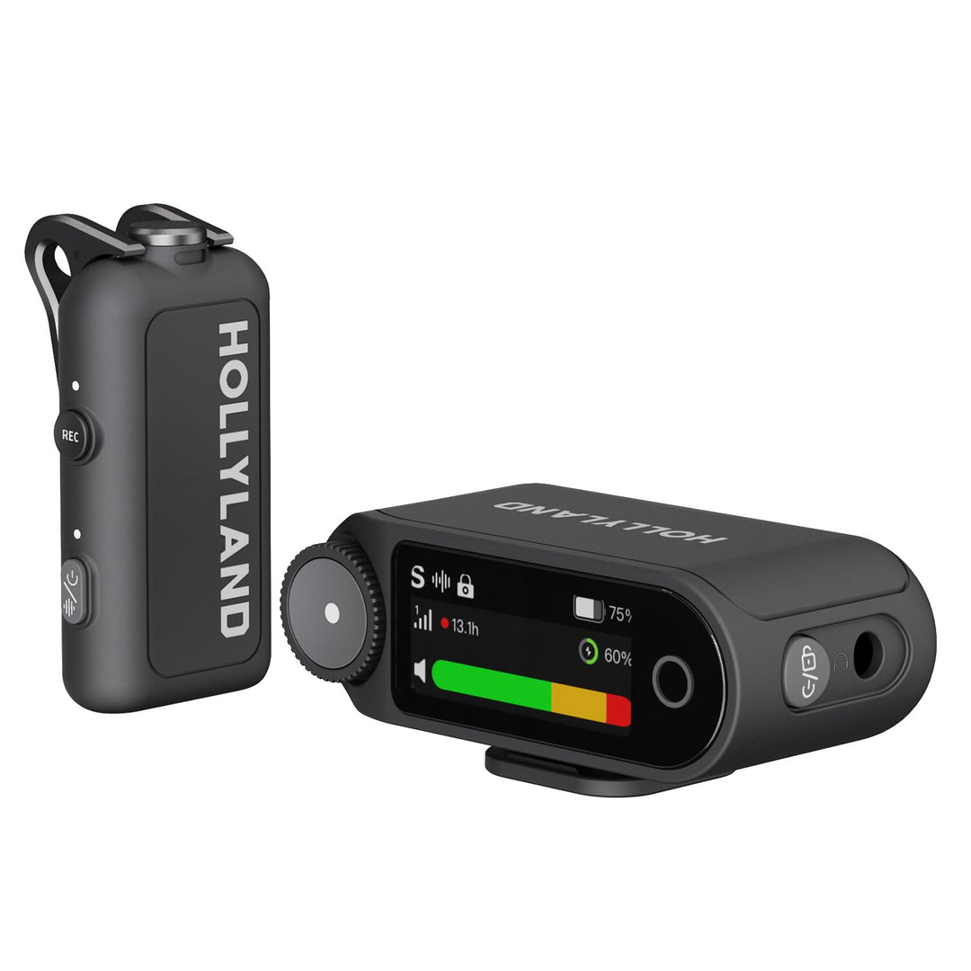 Hollyland Lark Max 2, Kabelloses Lavalier Mikrofon, AI-Rauschunterdrückung, 32-Bit-Audio mit voller