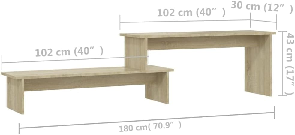 vidaXL TV Schrank Industriestil Lowboard Sideboard Fernsehschrank Fernsehtisch TV Möbel Tisch Board