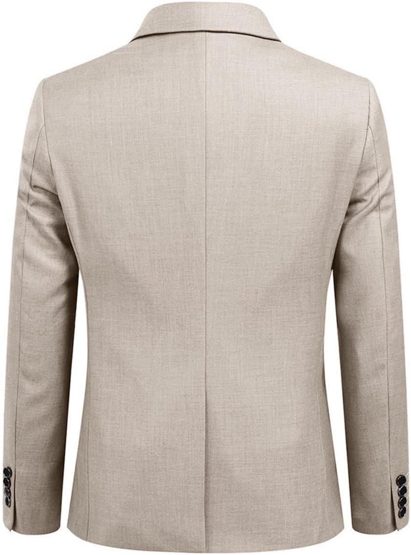 Allthemen Anzug Herren Anzüge Slim Fit 2 Teilig Business Herrenanzug Sakko Hose XL Beige, XL Beige