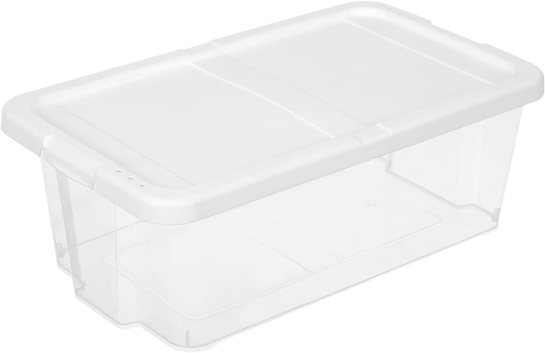 SONGMICS 12er Set Schuhboxen Aufbewahrungsboxen , Schuhaufbewahrung Speicherbox Transparent Mit Deck