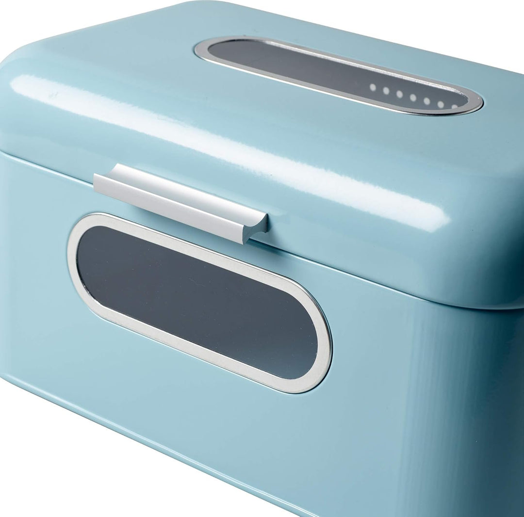ECHTWERK Brotkasten, Brotbox, aus Metall, "smal",hellblau, 30 x 20 x 16,5 cm Hellblau S Single, Hell
