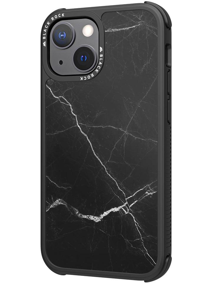 Black Rock - Hülle Robust Marble Case Passend für Apple iPhone 13 Mini I Handyhülle, Cover (Schwarz)