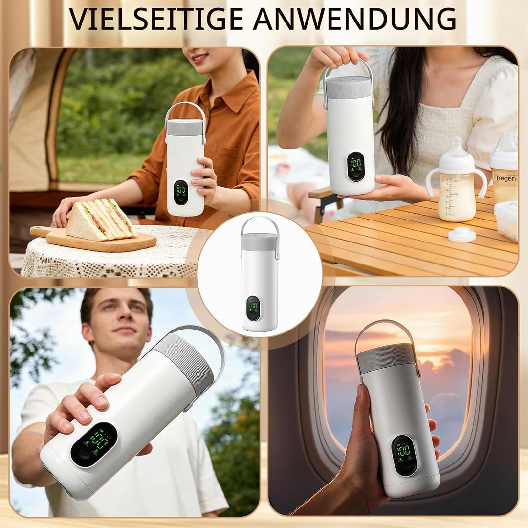 Reisewasserkocher, 500ML Kleiner Tragbarer Elektrischer Wasserkocher, 6 Temperatureinstellungen, Sch