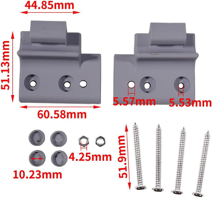 Griffkonsolen-Set Ersatzteil Kompatibel mit Braas Atelier Dachfenster Konsole braun für BA AF Fenste